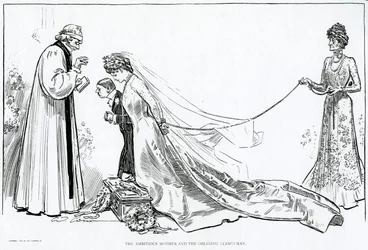 A ambiciosa mãe e o clérigo devoto, 1902